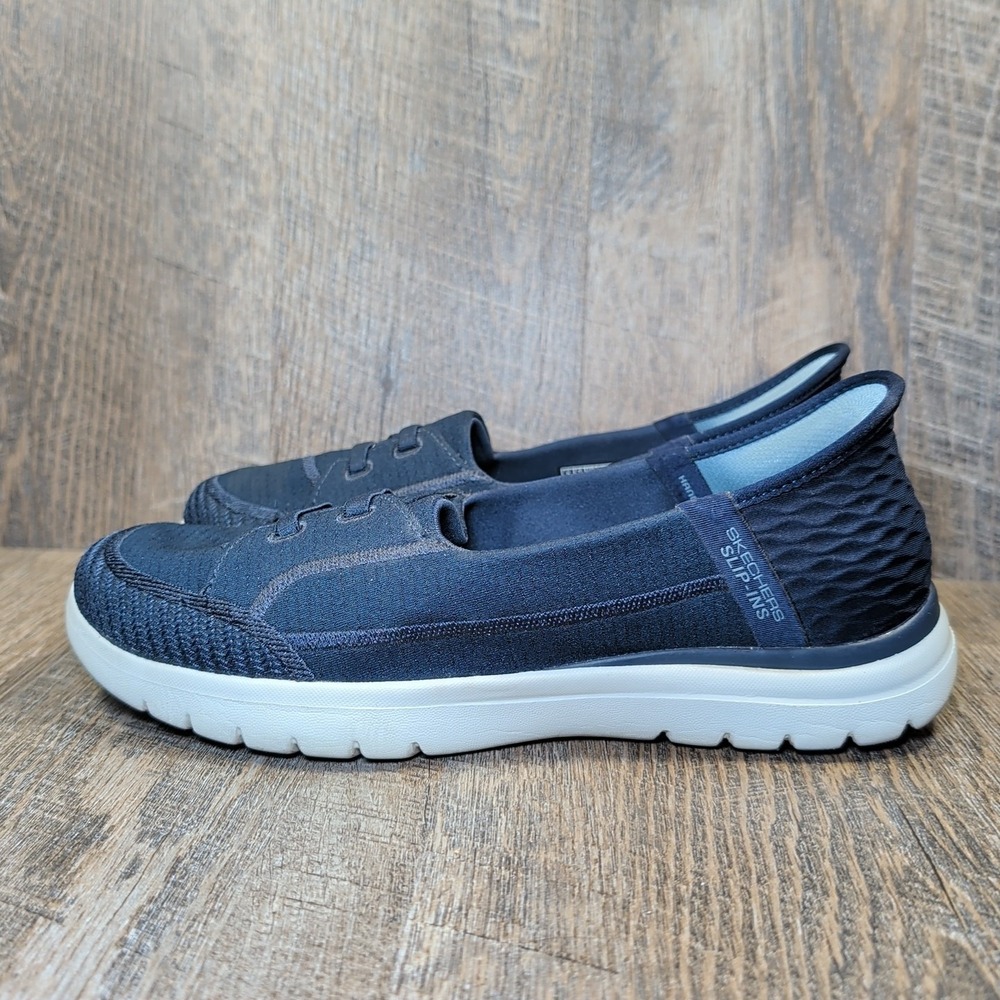 Skechers Slip Ins On The Go Flex Top Notch Shoes Womens 9 Blue Handsfree Comfort - Picture 7 of 14